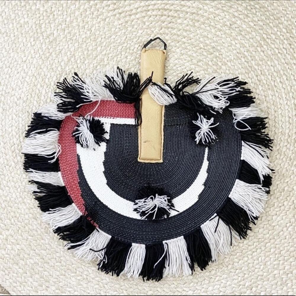 Vintage Hanging Fan Wall Decor Boho Yarn